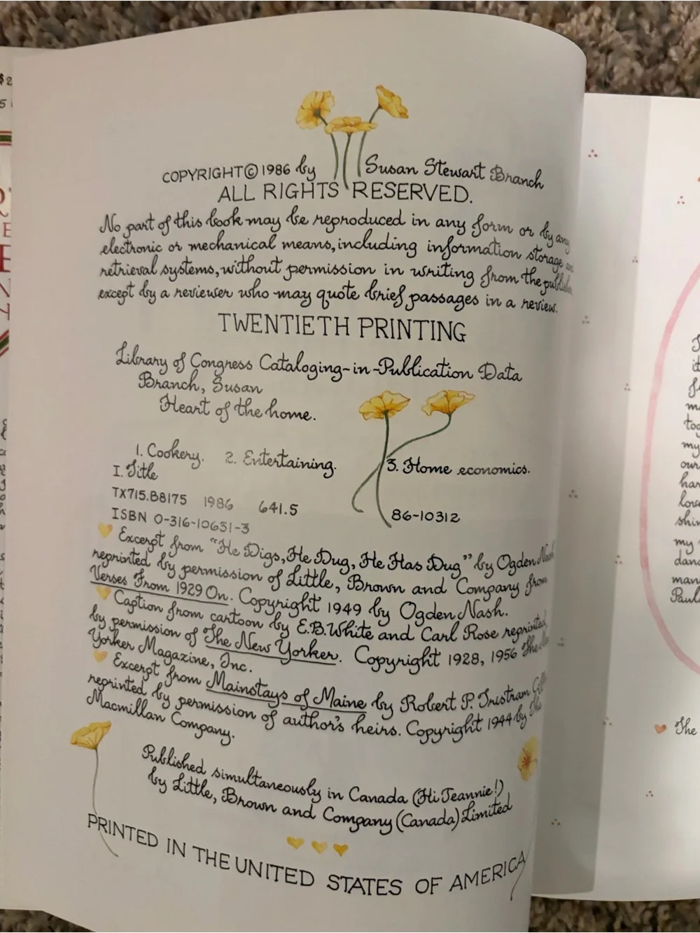 Heart of the Home Notes from a Vineyard Kitchen Susan Branch 1986 DJ Cookbook